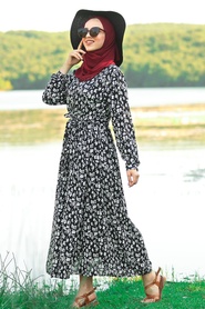 Noir - Neva Style - Robe Hijab - 4051S - Thumbnail