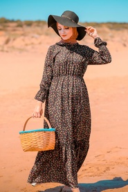Noir -Neva Style - Robe Hijab - 80262S - Thumbnail