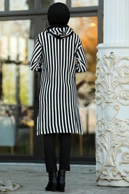 Noir - Neva Style - Tunique En Tricot Hijab - 15639S - Thumbnail
