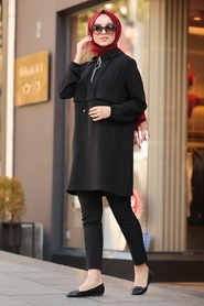 Noir-Neva Style-Tunique Hijab-10079S - Thumbnail