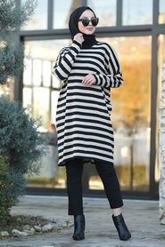 Noir - Neva Style - Tunique Hijab - 3203S - Thumbnail