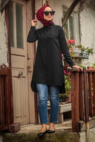 Noir - Neva Style - Tunique Hijab - 34230S - Thumbnail