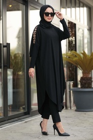 Noir - Neva Style - Tunique Hijab - 40018S - Thumbnail