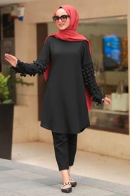 Noir - Neva Style - Tunique Hijab - 4095S - Thumbnail
