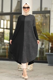 Noir - Neva Style - Tunique Hijab - 4943S - Thumbnail