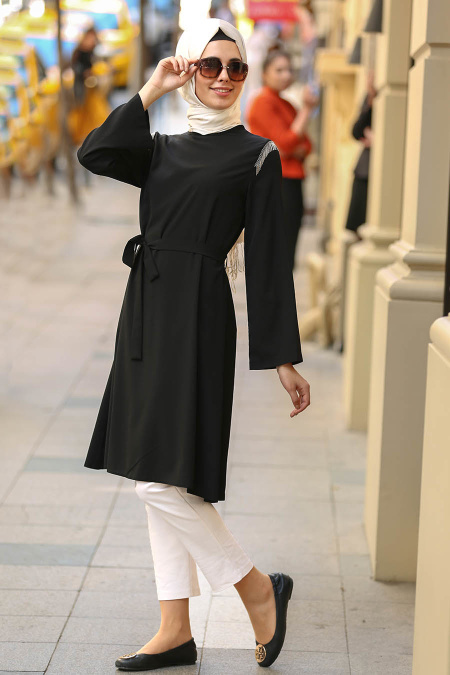 Noir- Neva Style - Tunique Hijab 5086S