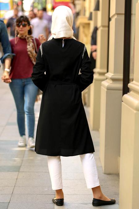 Noir- Neva Style - Tunique Hijab 5086S - 2