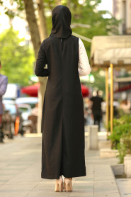 Noir - New Kenza - Robe Hijab 31510S - Thumbnail