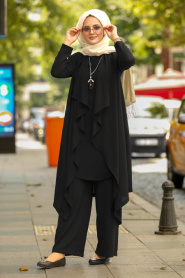 Noir- New Kenza - Robe Hijab 51131S - Thumbnail