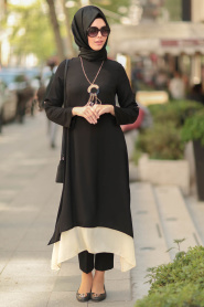 Noir - New Kenza - Tunique Hijab 2172S - Thumbnail