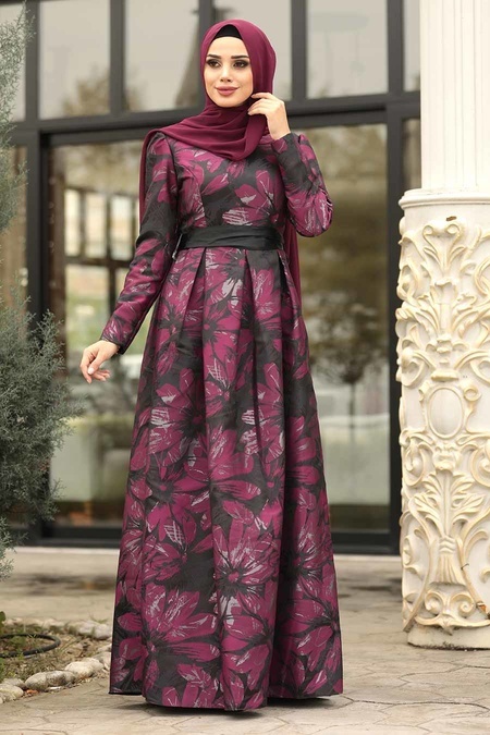 Noir - Tesettürlü Abiye Elbise - Robes de Soirée 82459S
