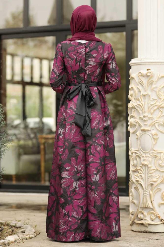Noir - Tesettürlü Abiye Elbise - Robes de Soirée 82459S - 2