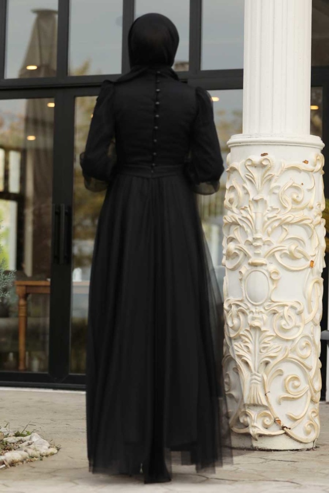 Noir - Tuay - Robe de Soirée Hijab - 30631S - 2