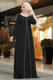 Noir - Tuay - Robe Hijab - 3150S - Thumbnail