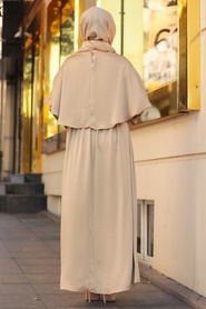 Or-Neva Style-Hijab Robe-4140GOLD - Thumbnail