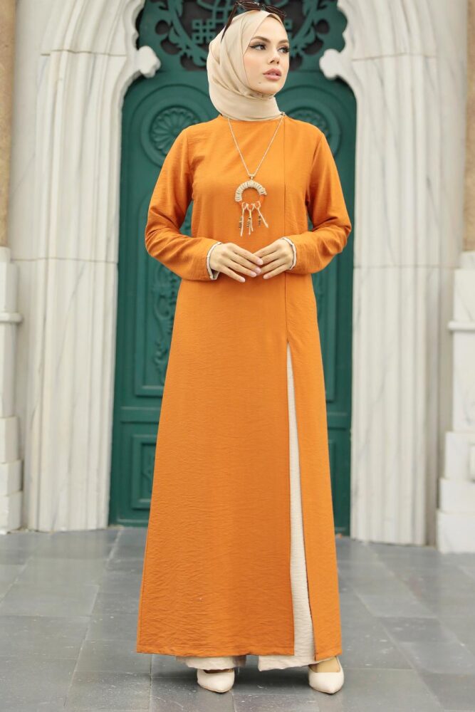 Orange Hijab Double Suit 52221T - 2