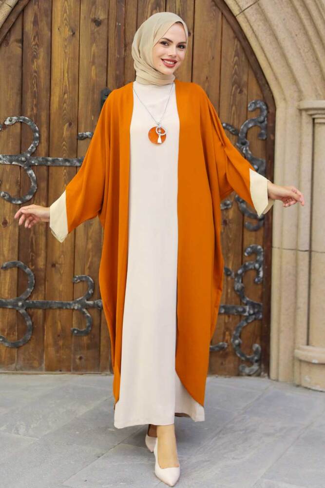 Orange Hijab Dress 3421T - 1