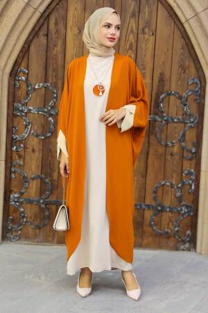 Orange Hijab Dress 3421T - 2