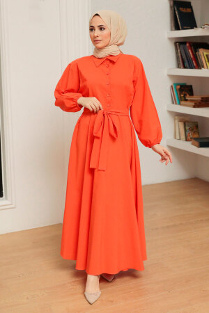 Orange Hijab Dress 50091T - 2