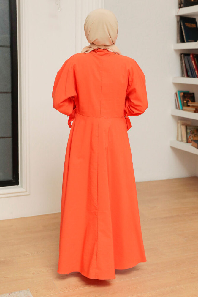 Orange Hijab Dress 50091T - 3