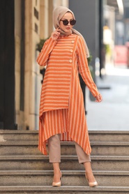 Orange Hijab Tunic 23640T - Thumbnail