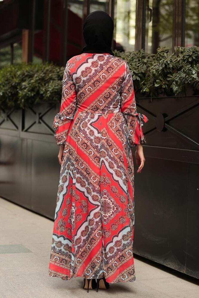 Orange - Nayla Collection - Robe Hijab 10370T - 3