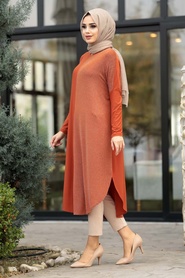 Orange - Neva Style - Tunique Hijab - 49431T - Thumbnail