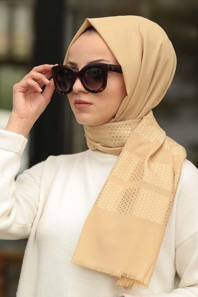 Patterned Gold Shawl 7505GOLD - 1