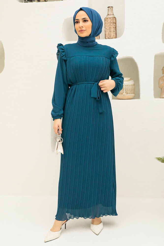Petrol Blue Hijab Dress 1199PM - 1
