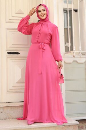 Pink Hijab Dress 2703P 
