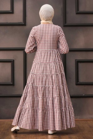 Pink Hijab Dress 27090P - 2