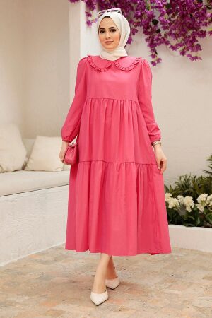 Pink Hijab Dress 50081P - 4