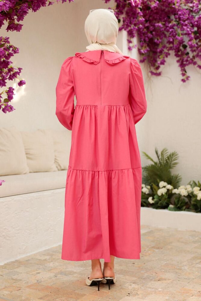 Pink Hijab Dress 50081P - 6