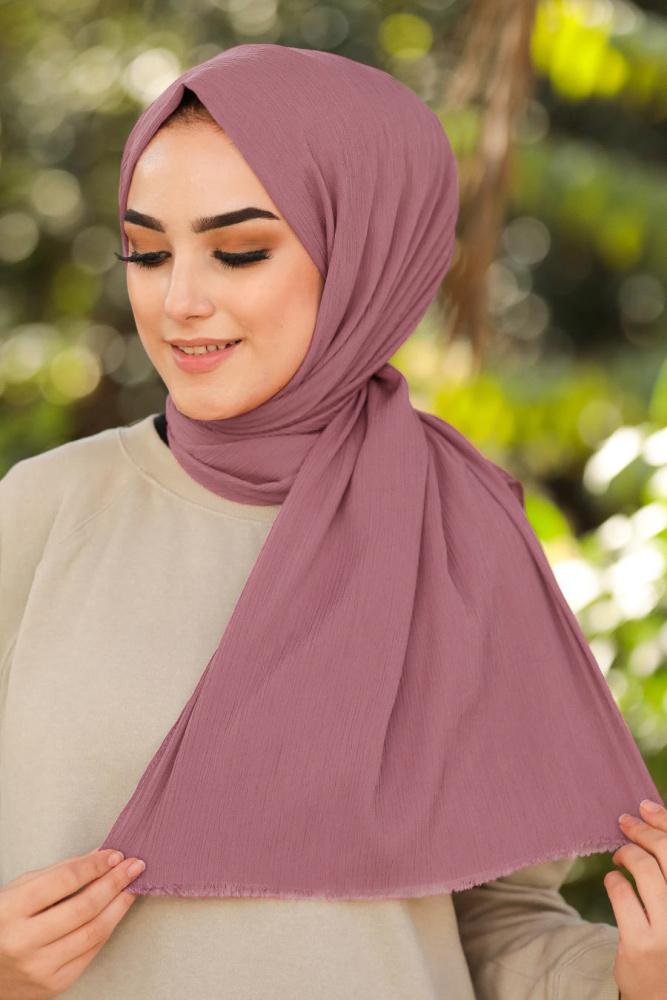 Pink Hijab Shawl 7571P - 1