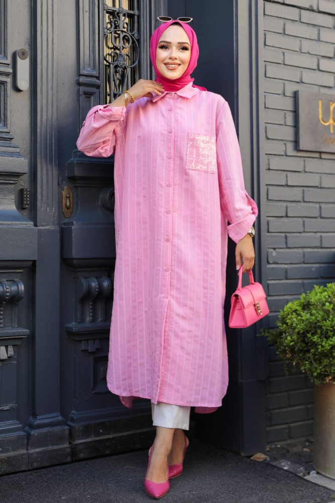 Pink Modest Top 10521P - 2