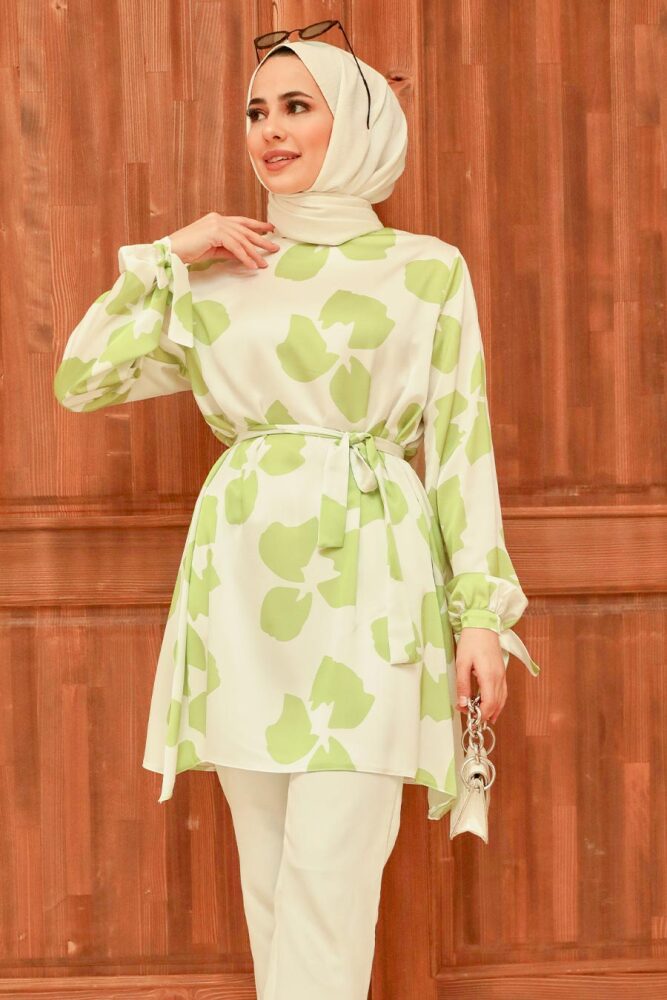 Pistachio Green Hijab Tunic 5650FY - 1