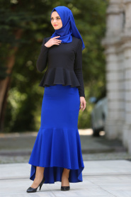 Pita - Black Hijab Blouse 3004S - Thumbnail