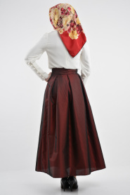 Pita - Claret Red Hijab Skirt 1741-05BR - Thumbnail
