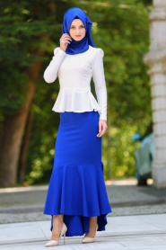 Pita - Ecru Hijab Blouse 3004E - Thumbnail
