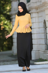 Pita - Mustard Hijab Blouse 3004HR - Thumbnail