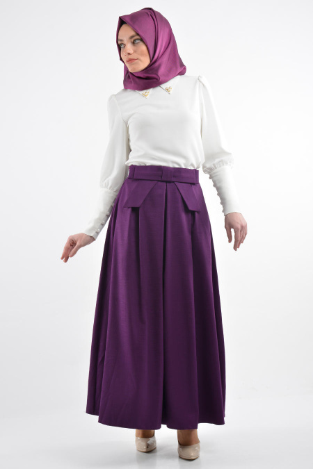 Pita - Purple Hijab Skirt 1888-2MOR