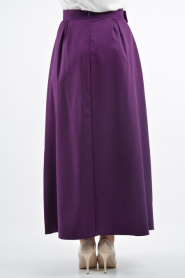 Pita - Purple Hijab Skirt 1888-2MOR - Thumbnail