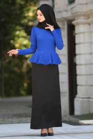 Pita - Sax Blue Hijab Blouse 3004SX - Thumbnail