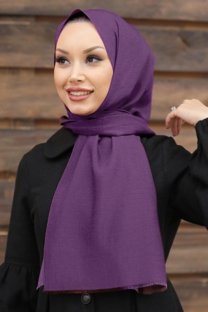 Plum Color Hijab Shawl 4780MU - 1