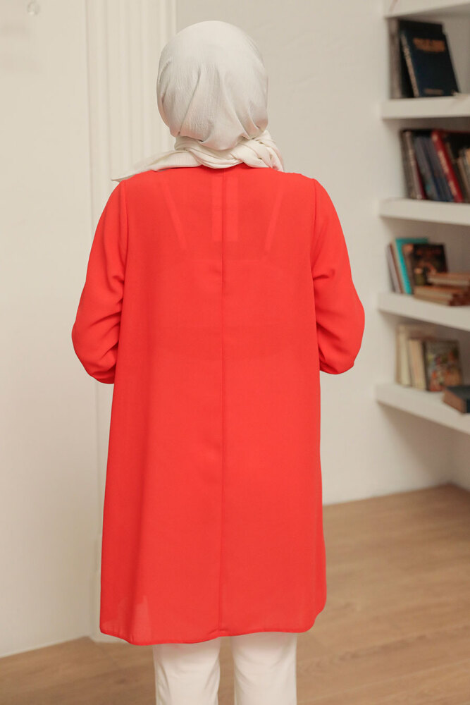 Pomegranate Flower Hijab Tunic 5688NC - 2