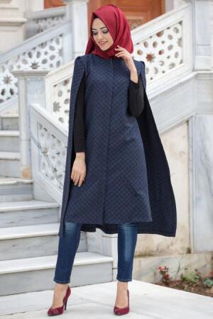 Poncho - Navy Blue Hijab Poncho 50240L - 1