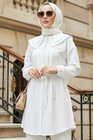 Poplin White Modest Tunic 20228B 