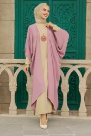 Powder Pink Hijab Double Suit 51760PD - Thumbnail