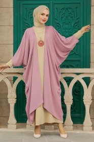 Powder Pink Hijab Double Suit 51760PD - Thumbnail