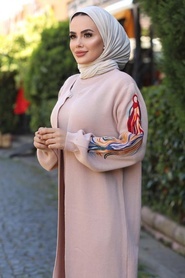Powder Pink Hijab Dual Suit Dress 2200PD - Thumbnail